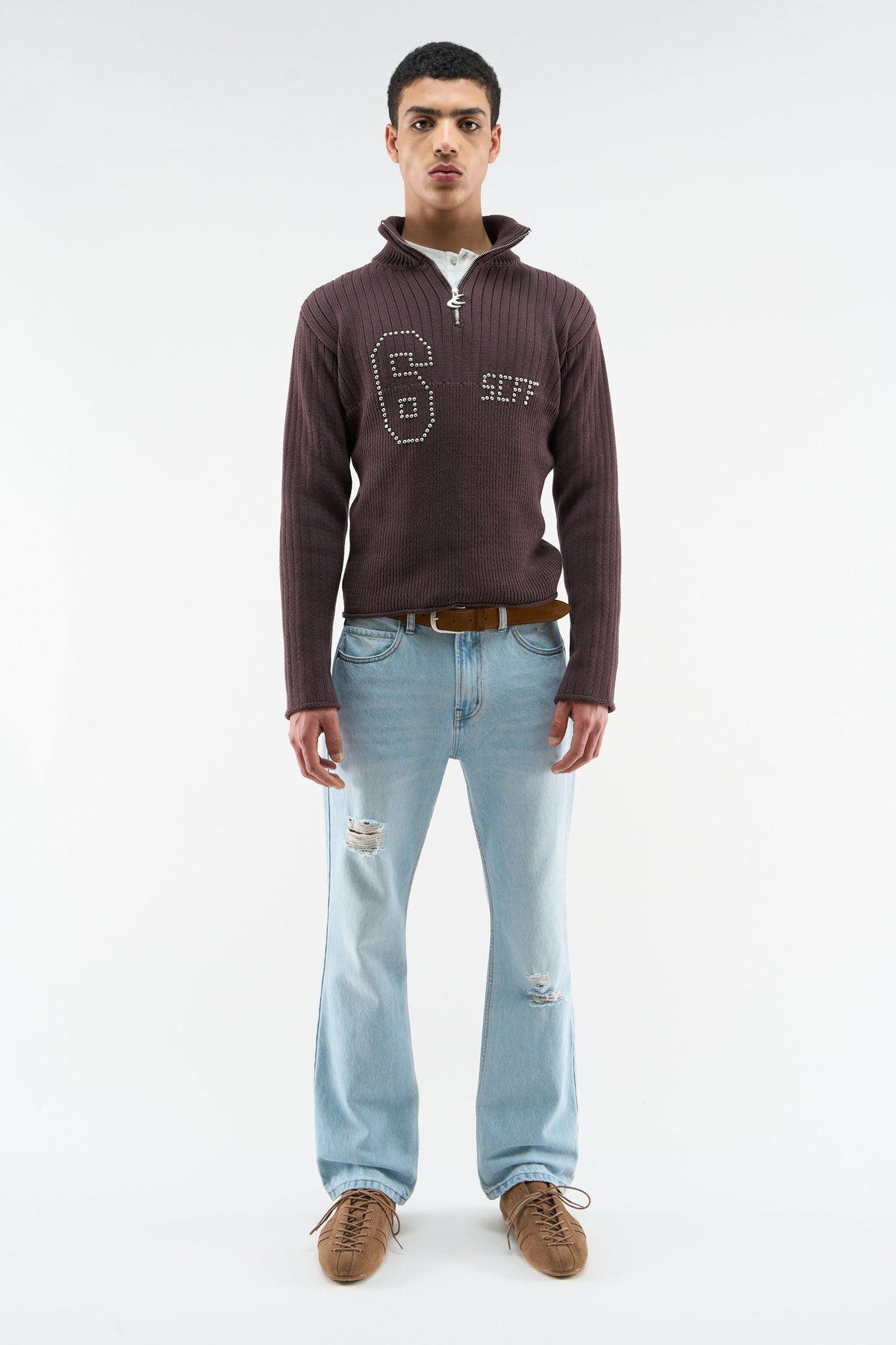Date Burgundy Knit