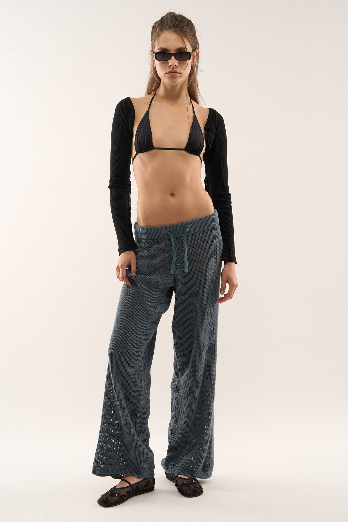 Double Moon Dusty Blue Pants