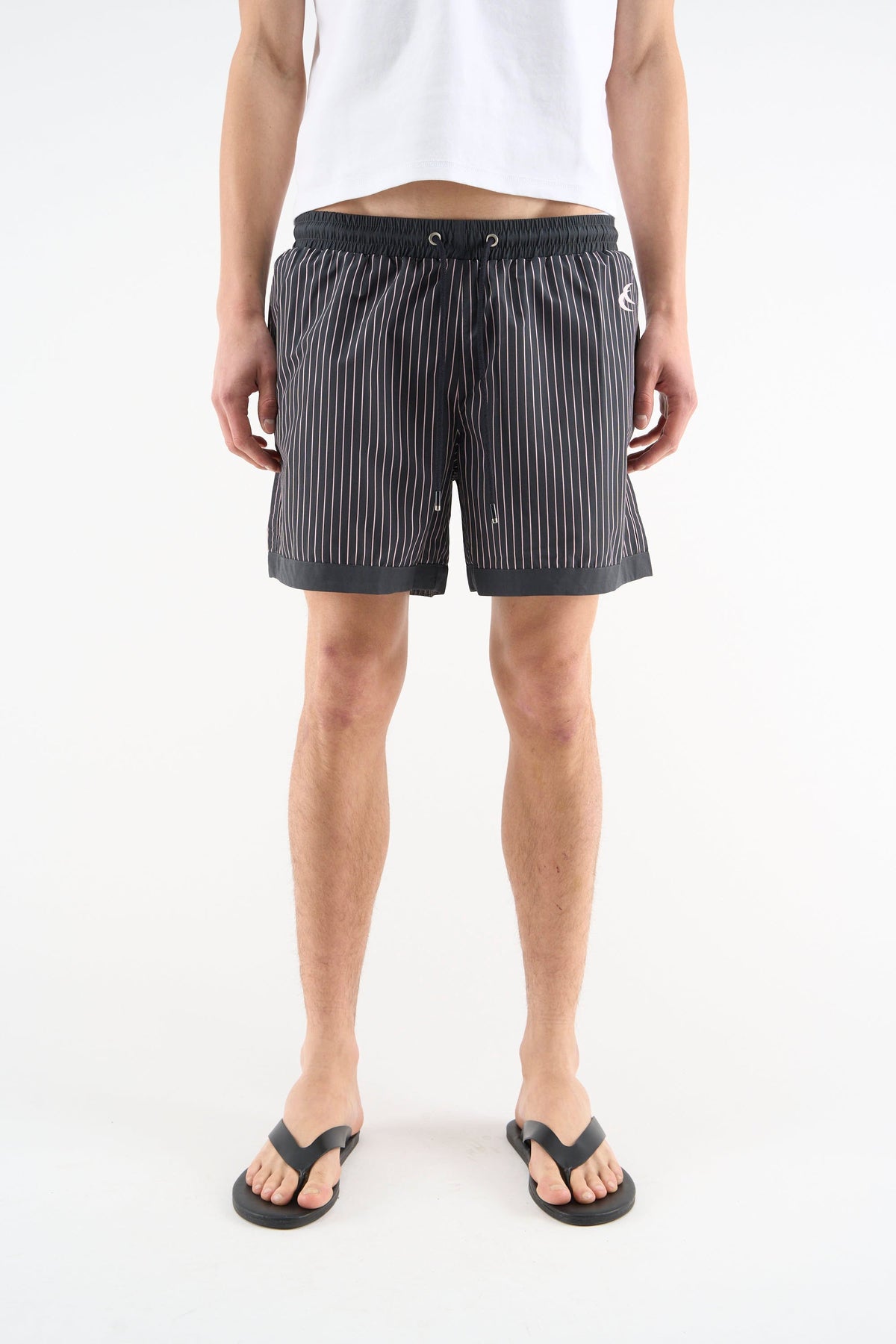 Pinstripe Black Swimpants