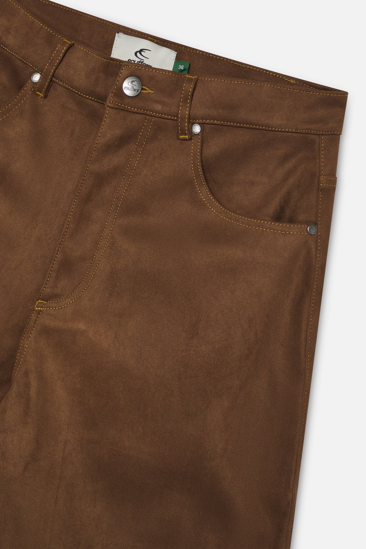 Suede Dark Brown Jumbo Pants